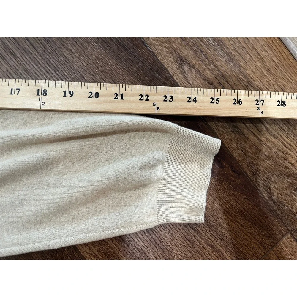 VTG‎ Polo Ralph Lauren Mens XXL Beige 100% Pima Cotton Long Sleeve Polo Sweater